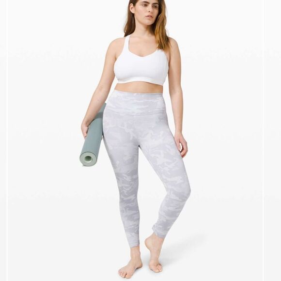 LULULEMON Wunder Under High Rise Tight 25" Luxtreme Gray Camo Size 8 - Picture 11 of 11
